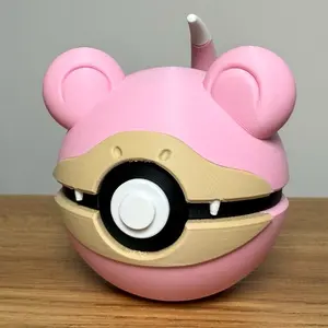 #0079 Slowpoke Ball - Made to Order, High-Quality PLA, 3D Printed Pokeball Figure