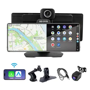 Haudio 9.26 Inch Wireless Car Display with 1080P Dash Cam & Backup Camera All-in-One Smart Car Stereo Free 64GB SD Card for Apple CarPlay & Android Auto