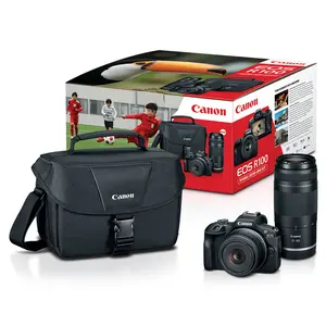 Canon EOS R100 Mirrorless Camera with 18-45mm and 75-300mm Lenses