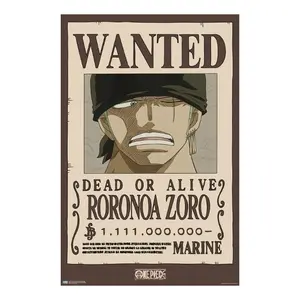 (Poster) 0ne Pie C   E Poster, Roronoa Zoro Wanted Poster.Anime Wall Art Poster, Gift For Fans