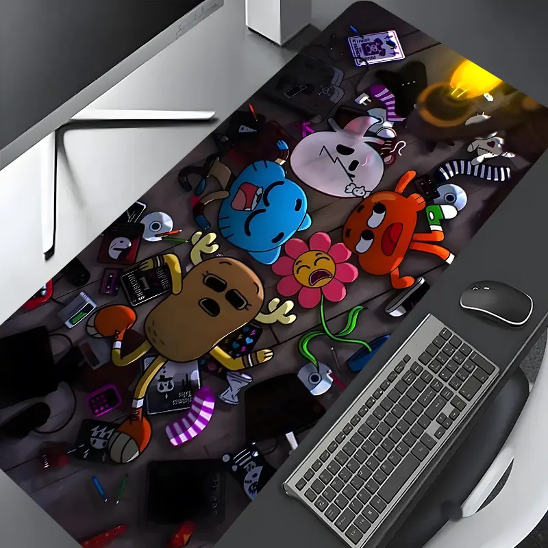 Cartoon Monster Toy Design, Gaming Items, Anime Mousepad, Extra Large Gaming Mouse Pad, 90s Gamer Nostalgia Decor Desktop Protection Pad, Washable Rubber Pad Non-Slip Lock Edge Multi-Size Mouse Pad Home Office, Gift for Family and friends