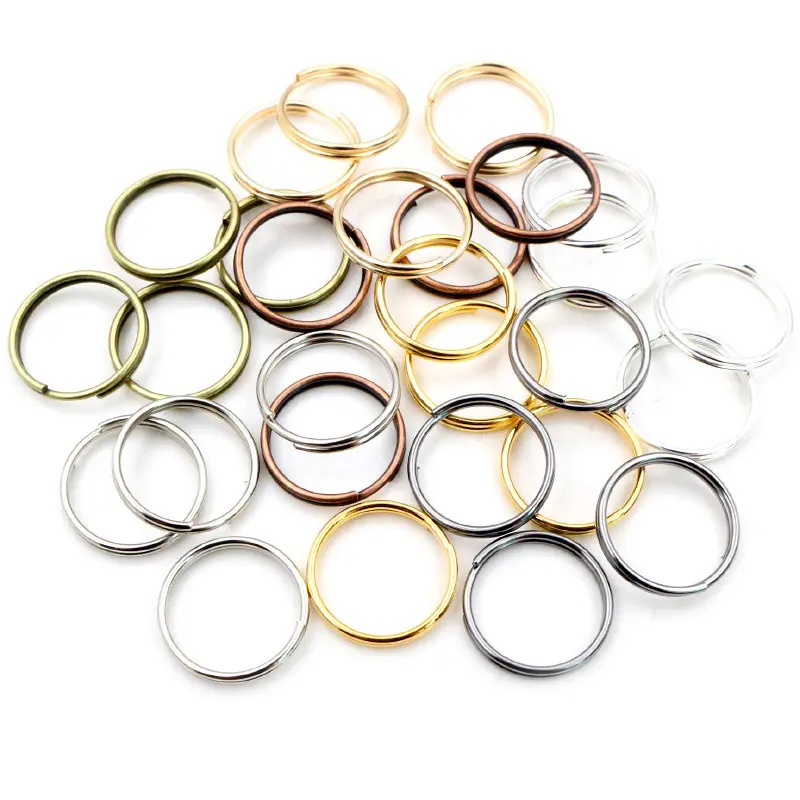 50-200pcs 5 6 8 10 12 mm Open Jump Rings Double Loops Gold Silver Color Split Rings Connectors For Jewelry Making Supplies DIY