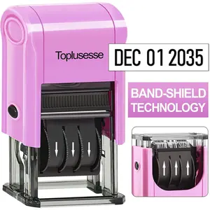 Self Inking Dater Stamp for Business 12 Year Band 2024-2035 Purple Mount Black Ink