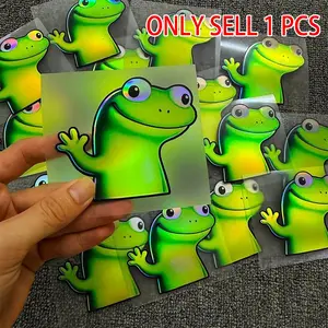 1PC Lizard Waving Meme Stickers, Car Stickers, Truck Decals, Waterproof Cartoon Vinyl Decals, Window Decals for Vehicles, Perfect for DIY Car Windows, Skateboards, Motorcycle Fuel Tanks, Ideal for Funny Vehicle Modification, Universal Car Sticker