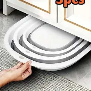 Portable Foldable Water Cube Set, Plastic Baby Bathtub, Laundry Basket, Bathroom Organizer, Storage Basket, Kitchen Accessories