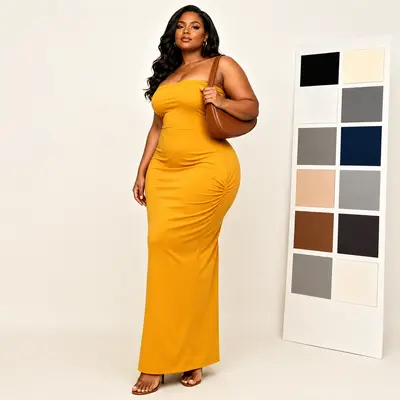 plus size bodycon dresses amazon Strapless Dress Women's Brown Semi-Formal Cocktail or dress up with Color:White* YGroup_AmberDress