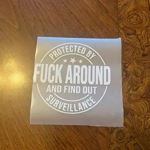 Warning signs vinyl vehicle window decals