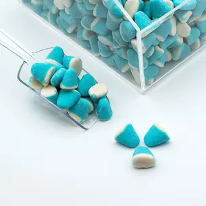 Gummy Blue Raspberry Puff - Chewy and Sweet Snack -  4oz 8oz 1 lb Candy bag