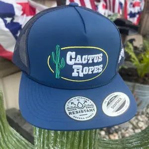 Hooey Cactus Ropes Navy and White Trucker Hat CR115