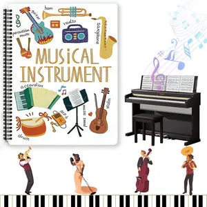 8 PCS Sheet Music Folder Set,Pencil Sharpener,Metal Music Book Clip,Pointer Finger Sticks for Musicians Adults Students.