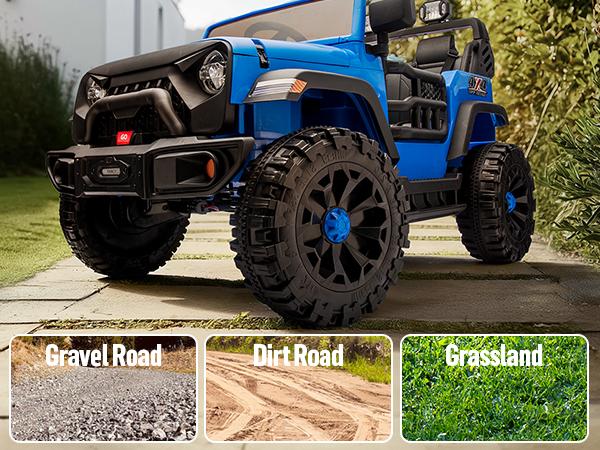 Outfunny 24V 4WD Electric Ride on Car for Kids, 2 Seater Ride on Toy Truck w/Remote, 4x200W Motors, Bluetooth