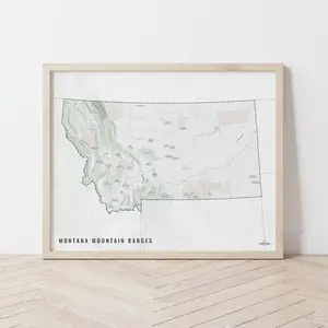 Montana Mountain Ranges Map - North Fork Mapping