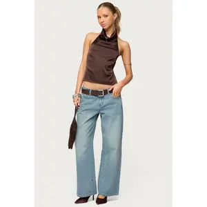 Petite Raelynn Washed Low Rise Baggy Jeans