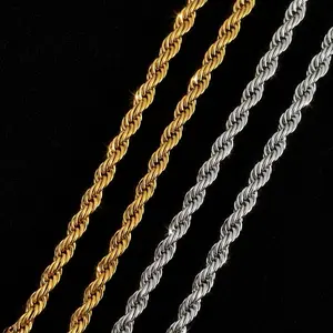 VEX Miami Rope Chain Necklace – 3mm / 4mm / 6mm High Shine Chain
