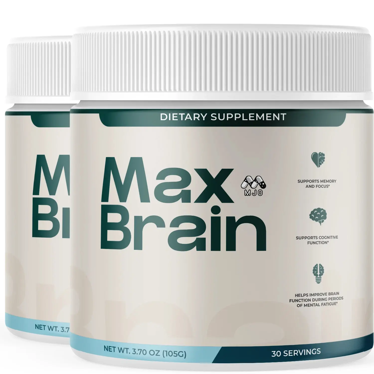 (2 Pack) Max Brain Powder Advanced Brain Supplement MaxBrain 60 Servings