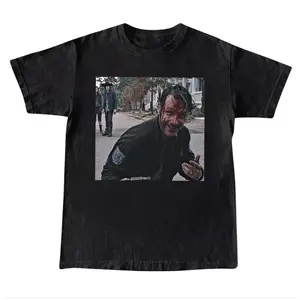 Rick Grimes Bloody Face T-shirt, The Walking Dead Graphic Tee, Vintage Style, TV Show Fans Apparel, Unisex Shirt, Crew Neck T-shirt, Gift for Men, Gift for Women, Trending T-shirt