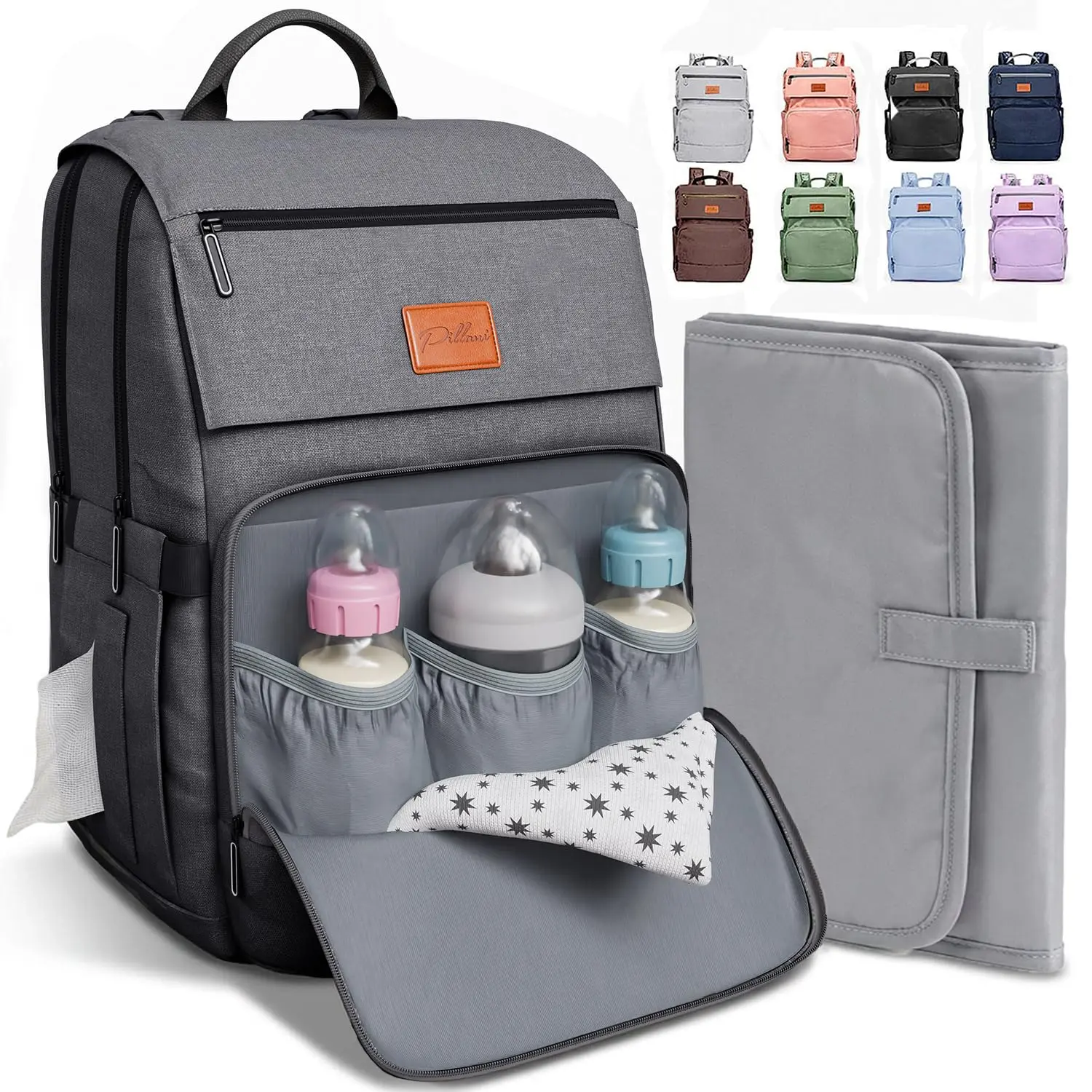 Baby Diaper Bag Backpack - Baby Bag for Girls & Boys, Large Waterproof Diaper Backpack - Baby Shower Gifts for Boys & Registry Must Haves - Travel Diaper Bags with Changing Pad - Newborn Stuff