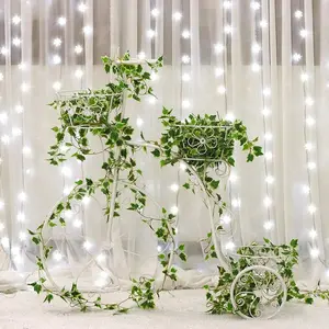 2 Pack Snowflake Christmas Lights 100 LED | Hanging Window Curtain Fairy Lights for Xmas, Bedroom, Party & Outdoor Holiday Decorations (42.6FT)