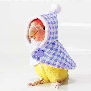 Cute Bird Costume Parrot Cloak Cosplay Photo Prop Bird Clothes for Budgerigar African Greys Parakeet Conure Cockatiel Mynah Love Birds Finches Blue