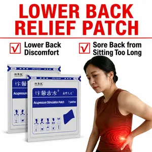 Lumbar patch for stiffness, swelling, and pain; pressure patch for buttock pain; leg pain relief patch; lumbar support patch; neck care black paste patch