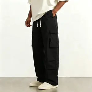 Men’s summer cargo casual pants, loose straight cut, quick-drying and lightweight, suitable for everyday wear and outdoor activities