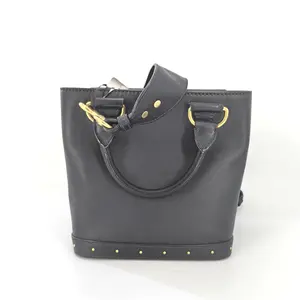 Pre-owned Dior Leather Crossbody Bags Avenue Bucket Bag Studded Small JL0014