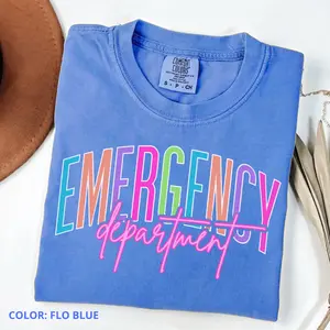 Comfort Colors ER Nurse Shirt, Emergency Department ER Crew Tee, Emergency Room Gift, Ed Nurse Tee, Nurse Apparel, RN Gift Emergency Tech Shirt