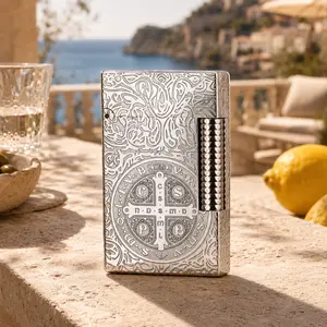 [Classical] DPT Constantine Silver Metal Lighter 140g Brass gift for him