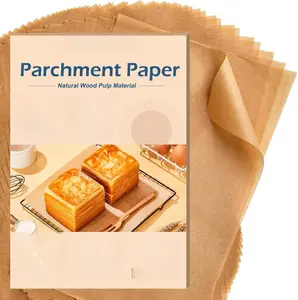 Unbleached Parchment Paper Baking Sheets, 9x13IN Precut Non-Stick Parchment Paper for Baking, Grilling, Air Fryer, Steaming-70 Sheets Unbleached Parchment Sheets for Bread Cup Cake Cookie And More