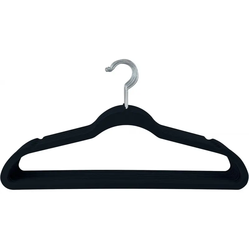 10 Super Slim Huggable Hangers in Black