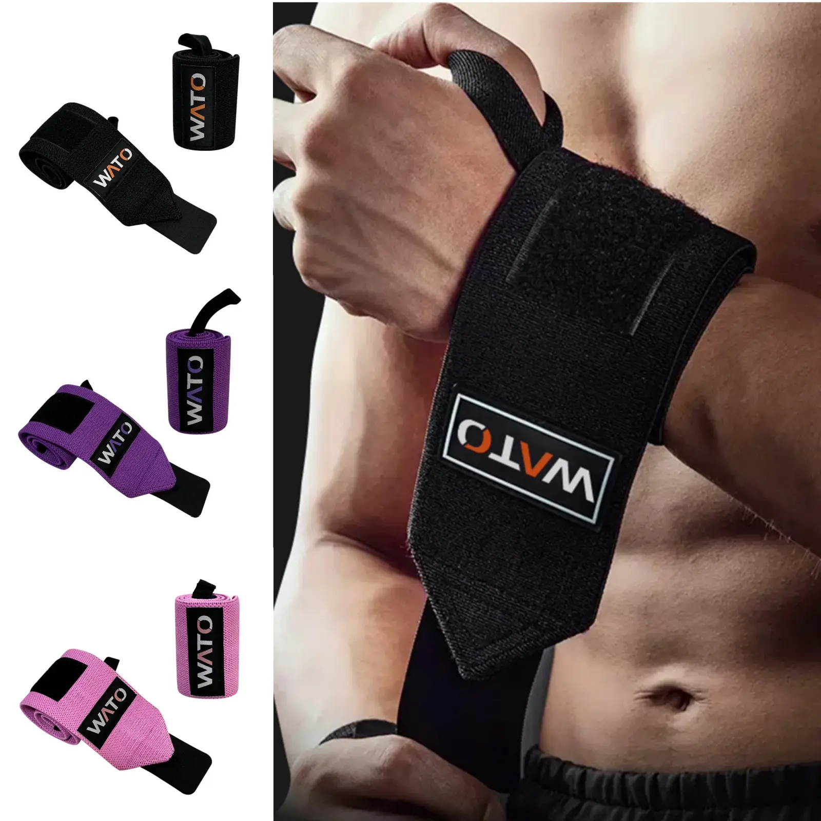 18-Inch Lifting Wraps for Powerlifters & Bodybuilders, IPF-Approved Strength Training Equipment with Heavy-Duty Thumb Loop for Secure Wrist Support, Powerlifting