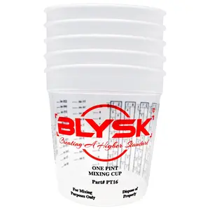 BLYSK Graduated Plastic Mixing Cups, use for Paint, Resin (Pint)
