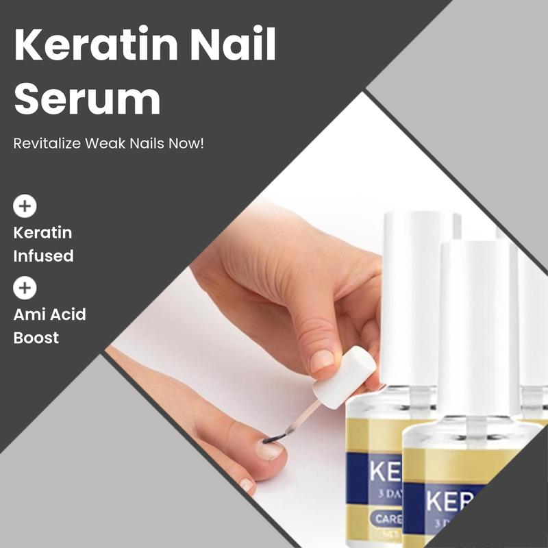 Nail Care Serum Keratin Amino Acids Strengthener Repair Brittle Weak Nails Long Lasting Growth Treatment