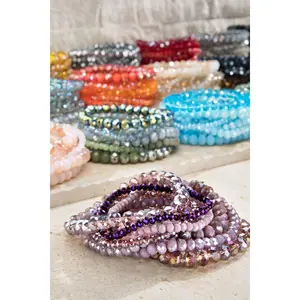 9 STRAND BEADED BRACELET STACKS