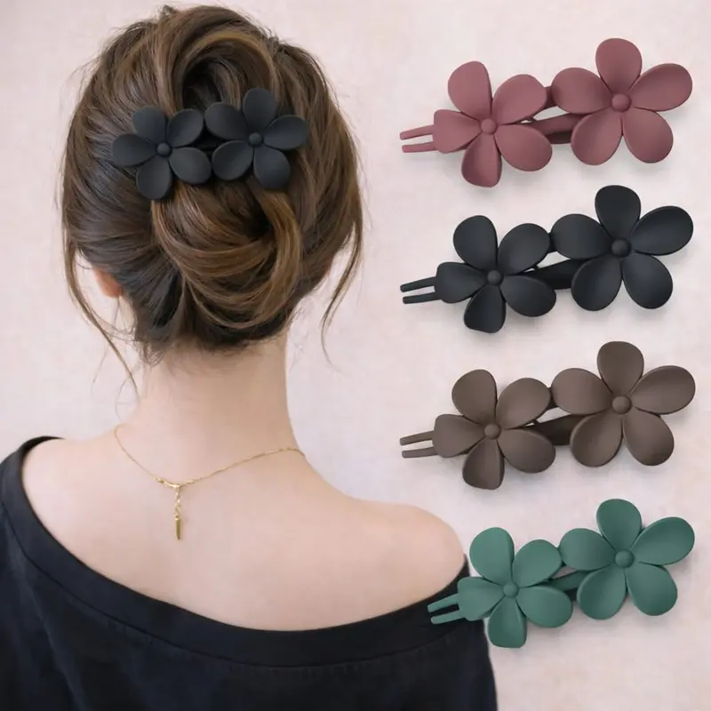 Women's Claw Strong Clips Large Butterfly Hair Clips Matte Lay-Flat Flat Hair Claw Clips For Women Flat Clips For Thin Hair Scrunchies Women's Hair Clips Hair Clips For Thick Hair Extra Hold Gifts For Women
