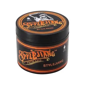 Men's Strong Hold Haircare Pomade - Professional Styling Cream for Frizz Control, Long-Lasting Shine, Scented Fresh Fragrance, Ideal for Natural Curly & Thick Hair