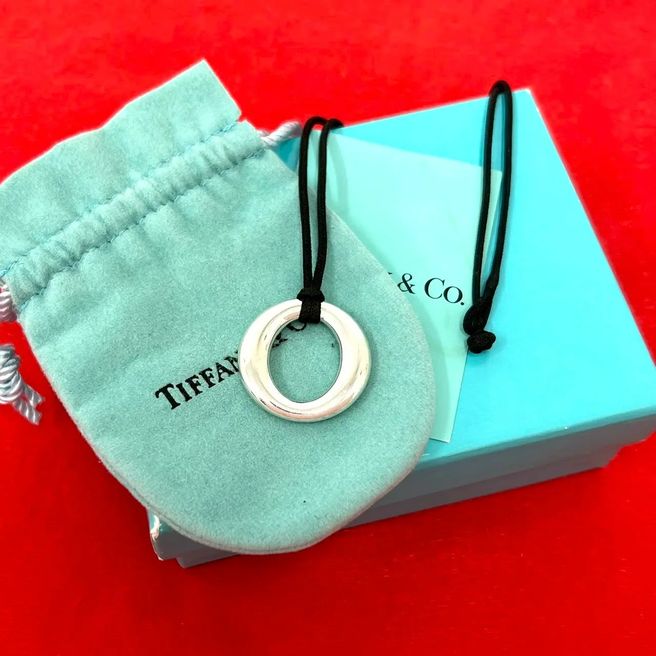 Pre-owned Tiffany & Co. Sterling Silver 925 (Ag925) Small Leather Goods Sevillana Silver Necklace