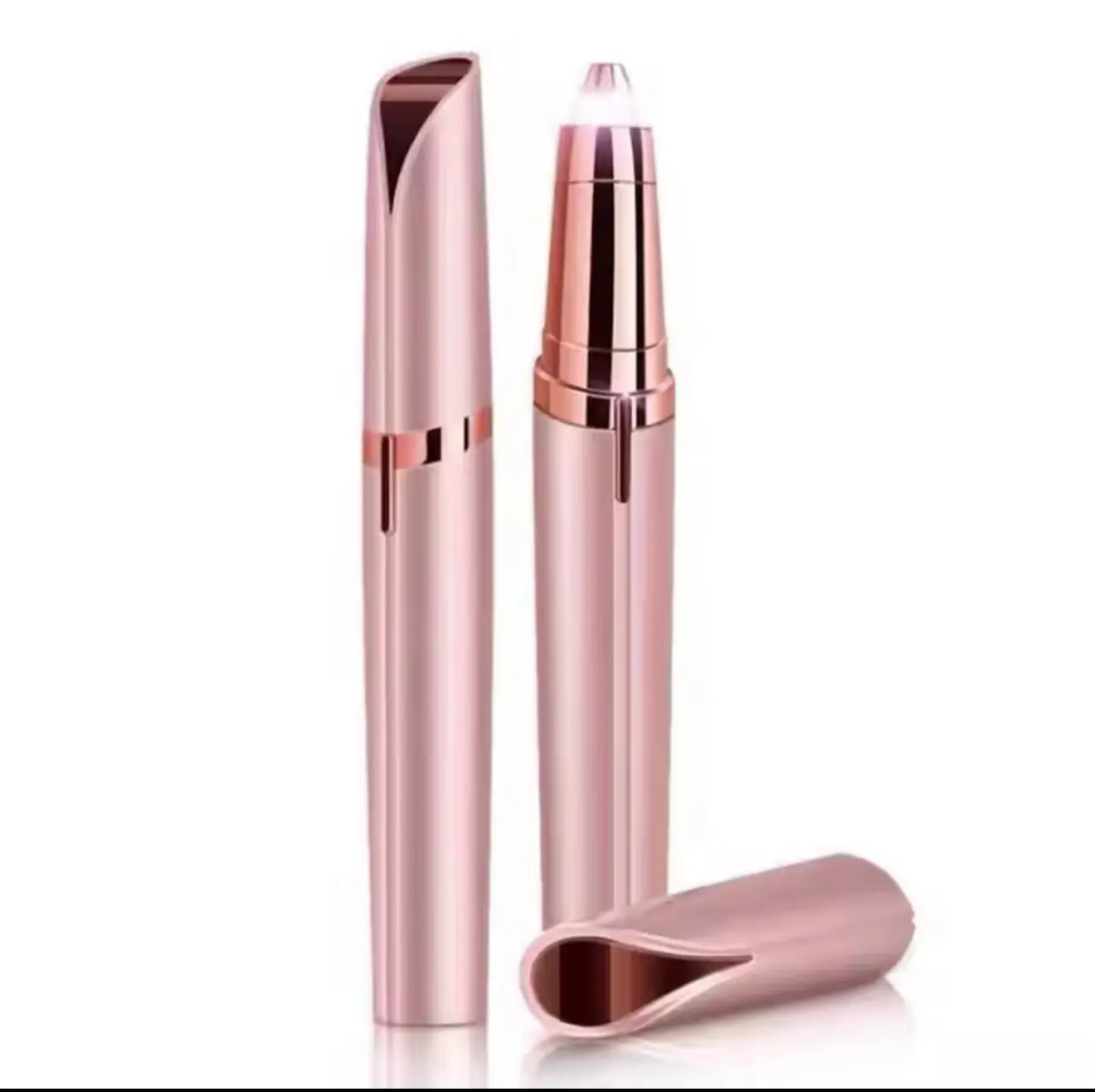 Zakia Beauty Professional Eyebrow Razor - Rose Gold Brow Setter, Precision Eye Brow Shaper, Gentle Facial Trimmer for Adults, All Skin Types, 0.25 Lb, 3In×3In×6In Cosmetic Makeup Tool