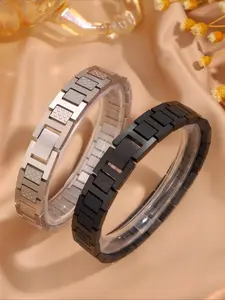 Men's Casual Classic Bracelet, Stainless Steel Bracelet, Fashion Jewelry for Party, Daily Clothing Decor, Trendy All-match & Exquisite Jewelry for Birthday Gift, Fashion Bracelets