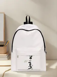 Panda Pattern Printed Backpack, Fun Design for Everyday Use, Spacious Storage for School, Business Trips, and Travel