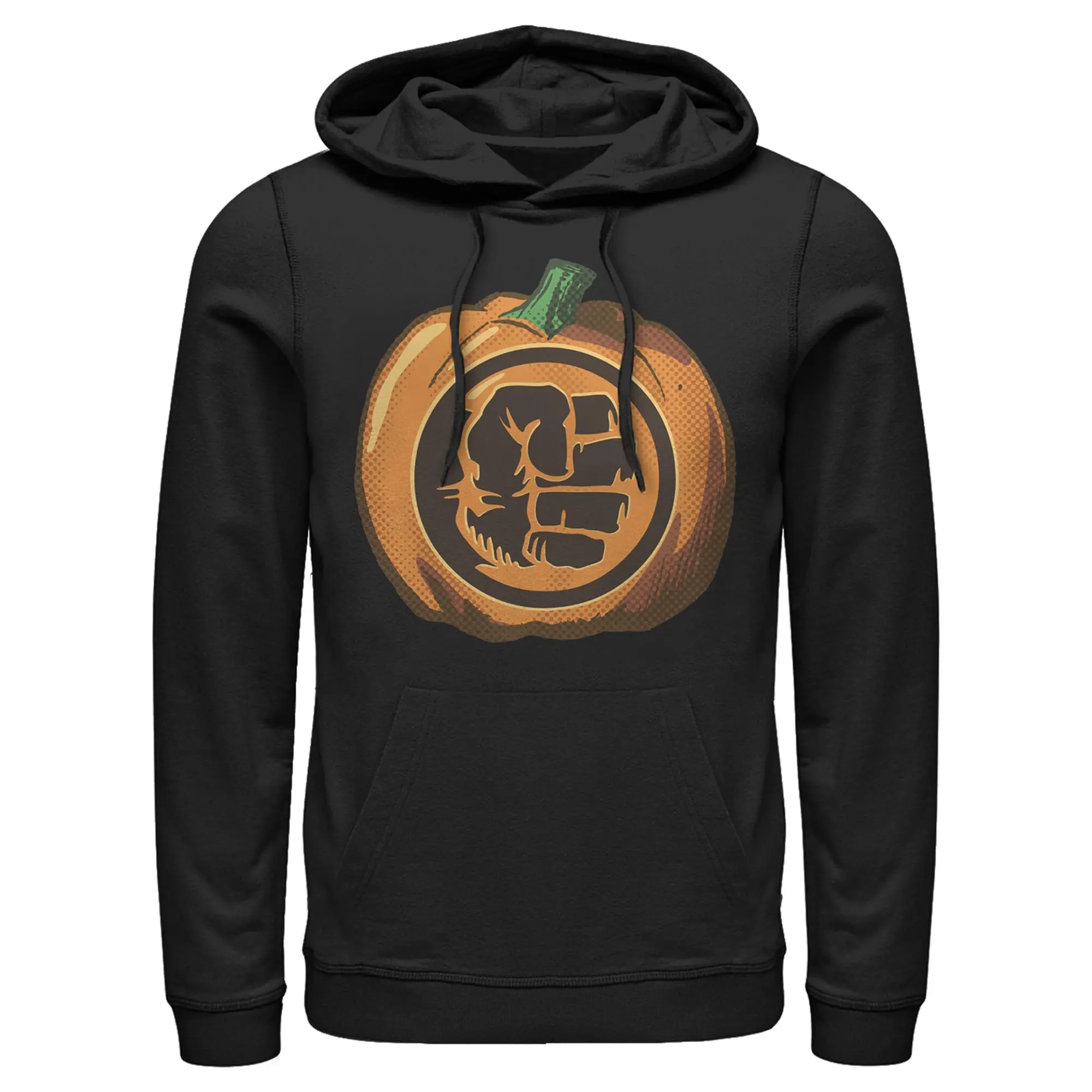 Men's Marvel Halloween Hulk Fist Pumpkin Pull Over Hoodie