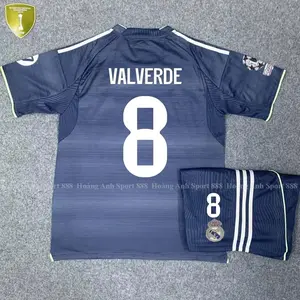 Real Madrid 25/26 Away Football Kit, Breathable Mesh Jersey and Shorts