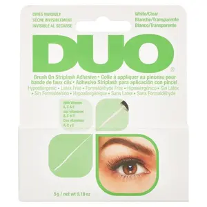 DUO Brush-On Pegamento Líquido para Pestañas Pestañas Adhesive, Blanco/transparente, Se Seca Invisiblemente, 0.18 oz