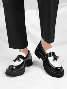 Men's Thick Sole Height Increasing Fringe Loafers, Casual Comfortable Shoes for Daily Wear, Stylish and Durable Footwear, Slip On Loafers