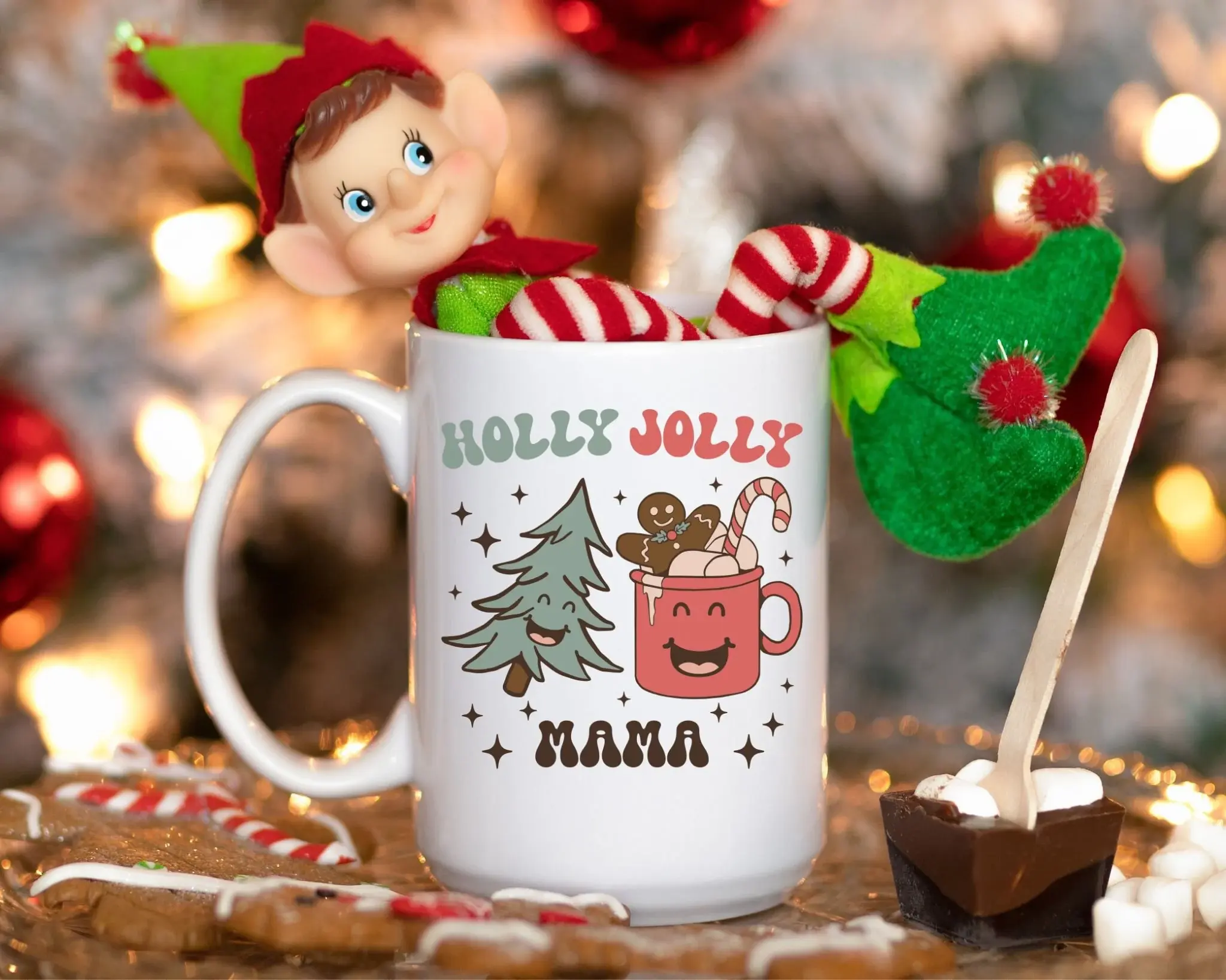Christmas Holy Jolly Mug, Holiday Gift, Christmas Gift, Christmas Coffee Mug, Funny Coffee Mug, Large Ceramic Mug, Merry Christmas, Xmas Mug