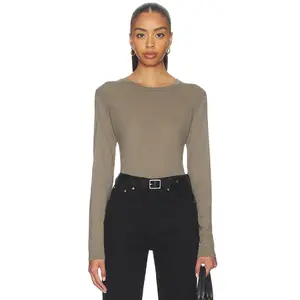 NILI LOTAN Simone Tee in Army Grey