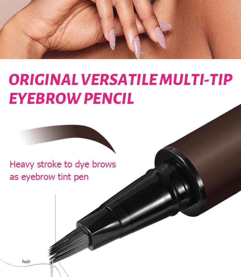 Multi-Tip Hair-Like Eyebrow Pen, Waterproof Quick-Dry Brow Marker, Natural Microblading-Effect Eyebrow Pencil for Defined Brows Multi-Tip Hair-Like Eyebrow Pen, Waterproof Quick-Dry Brow Marker, Natural Microblading-Effect Eyebrow Pencil for Defined Brows