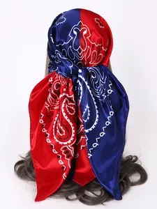 Women's New Style Headscarf, 90cm Real Silk Scarf, European & American Fashion Accessory, Perfect for Daily Wear