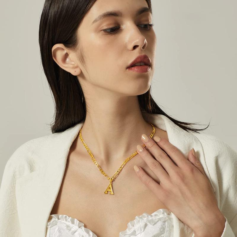 Men Women's Initial Necklace, Personalized Delicate Alphabet Pendant Necklace, Suitable for Women, Men, Teen Alphabet Necklace