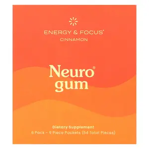NeuroGum Energy & Focus, Cinnamon, 6 Packs, 9 Pieces Each NeuroGum Energy & Focus, Cinnamon, 6 Packs, 9 Pieces Each